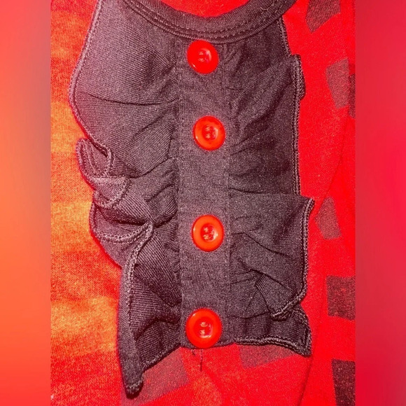 Baby Girls Buffalo Plaid Long Sleeved Romper, Size 12m - Picture 3 of 6